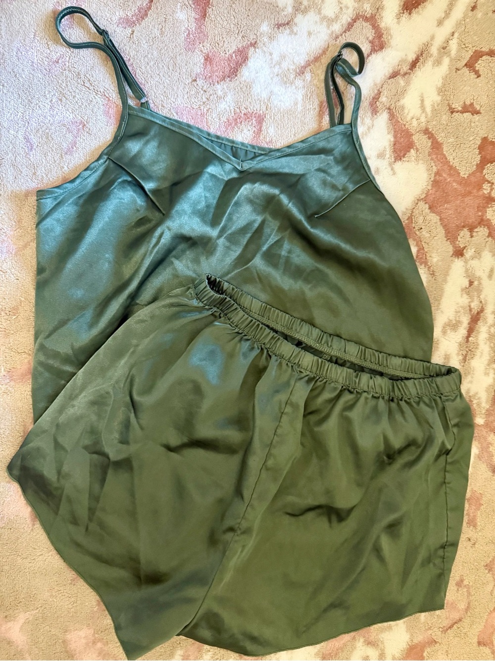 🤎 OLIVE SATIN PAJAMA SET 🤎